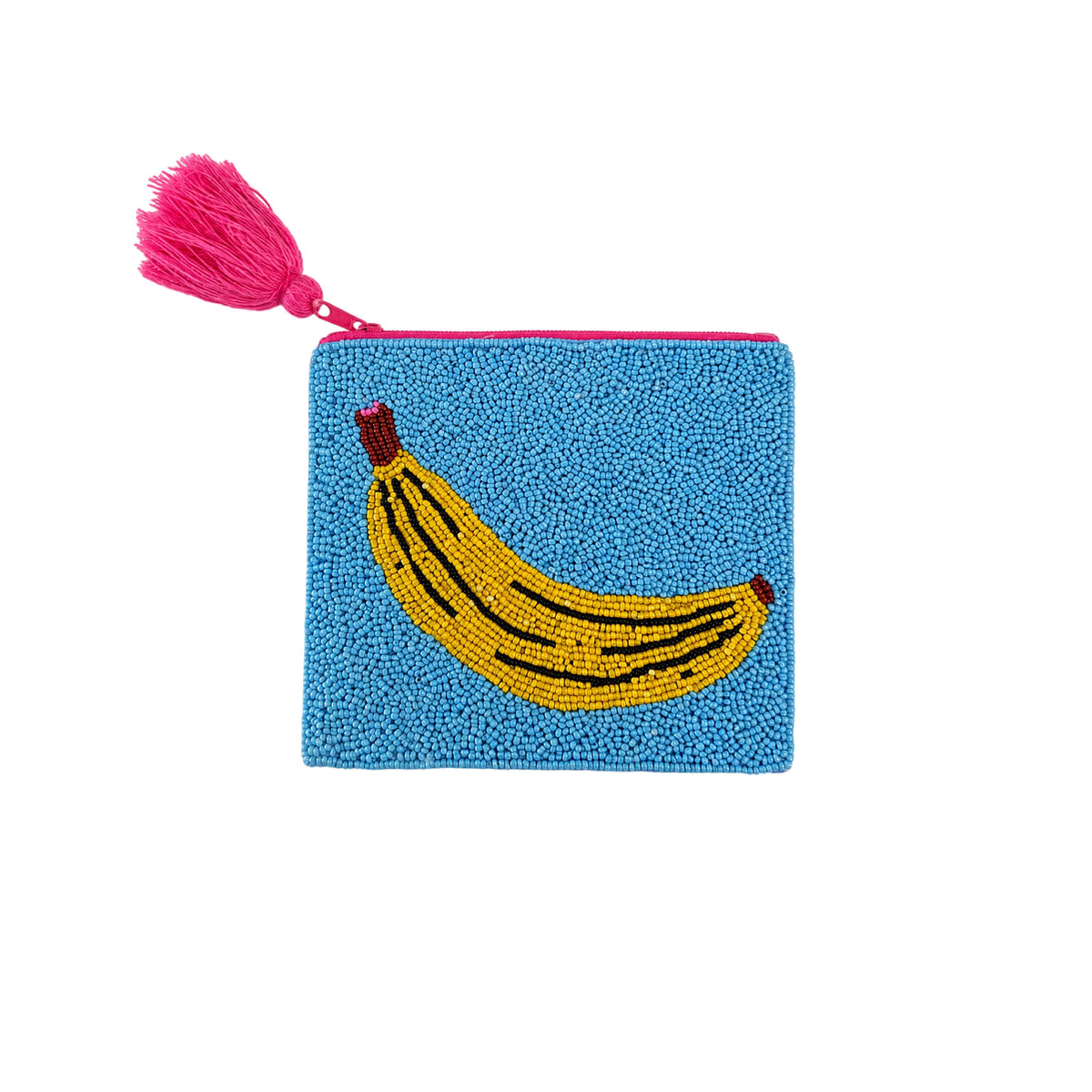 Helio Ferretti | Medium Beaded Coin Purse | Banana