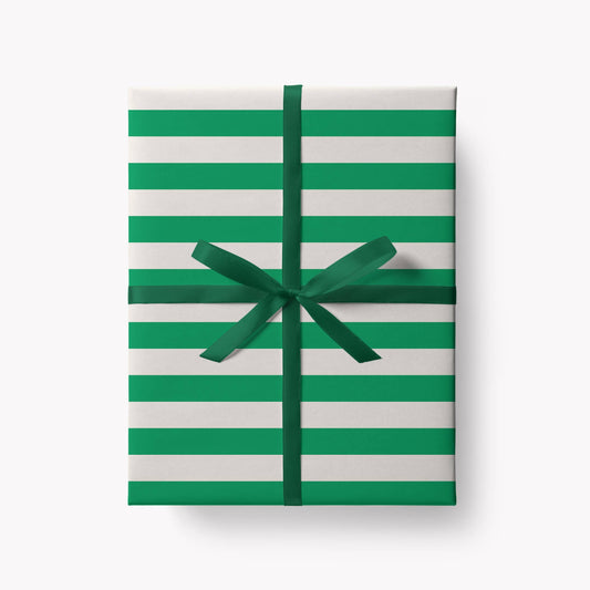 Green stripe Gift Wrap | Wrapping Paper | Craft Paper