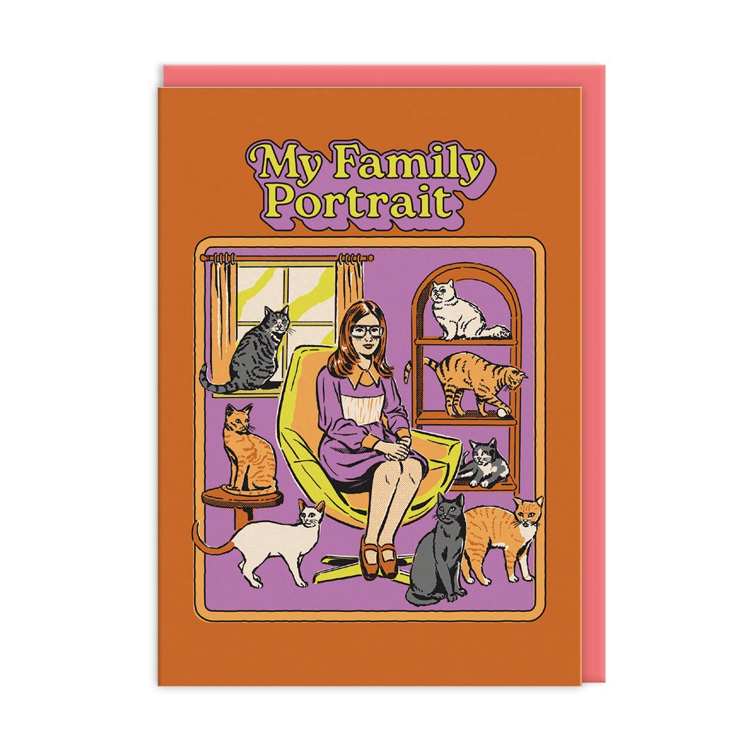 Family Portrait Cats Greeting Card