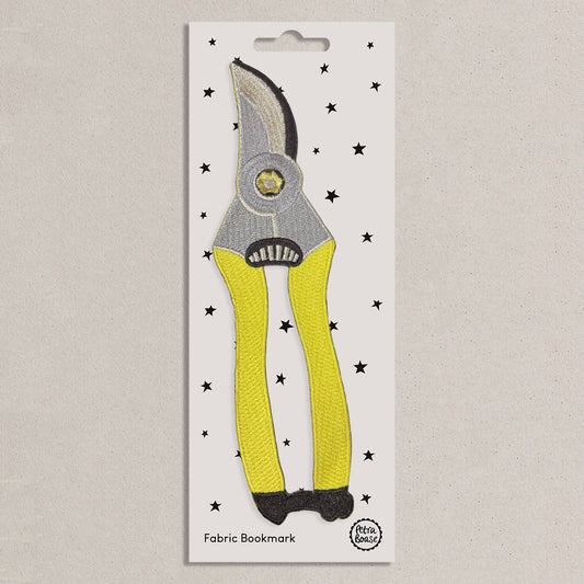 Yellow Gardening Secateurs | Fabric Bookmark