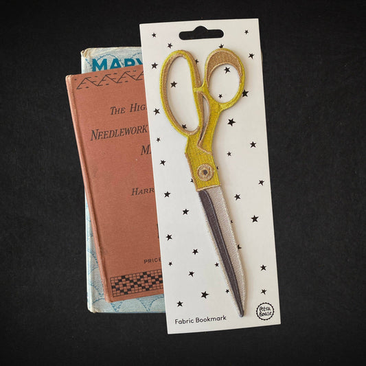 Dressmaker Scissors | Embroidered Fabric Bookmark