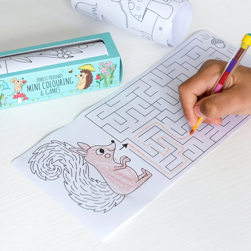 Mini colouring and games - Forest Friends