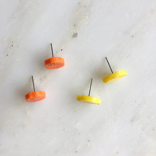 St Clements Orange Stud Earrings