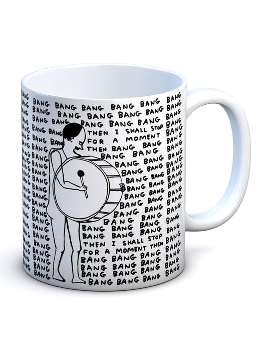 Funny Gift - Bang Bang Bang Mug by David Shrigley