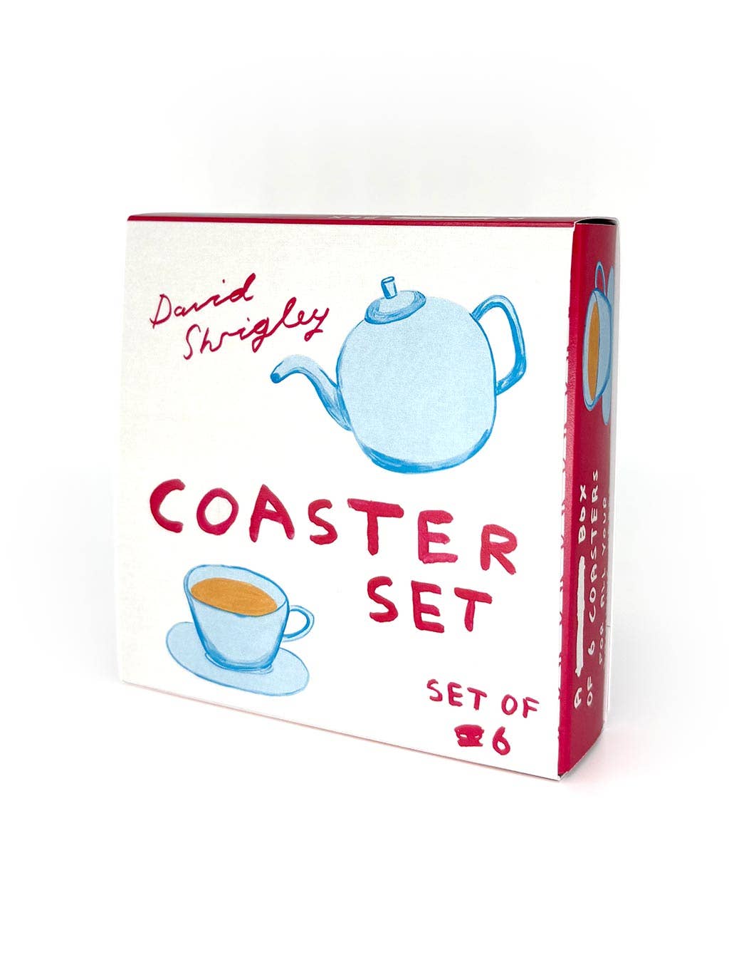 Funny Gift David Shrigley Coaster Set - 6 Designs (Set 2)