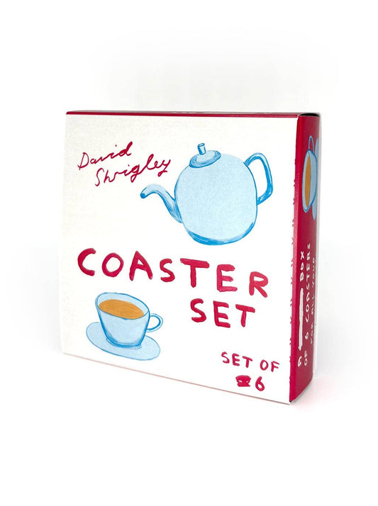 Funny Gift David Shrigley Coaster Set - 6 Designs (Set 2)