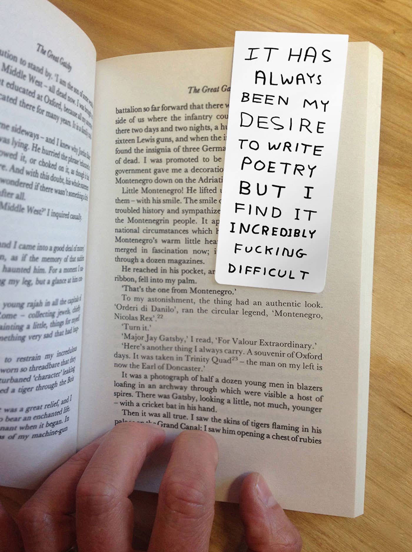 Funny Gift - David Shrigley Magnetic Bookmark - Write Poetry