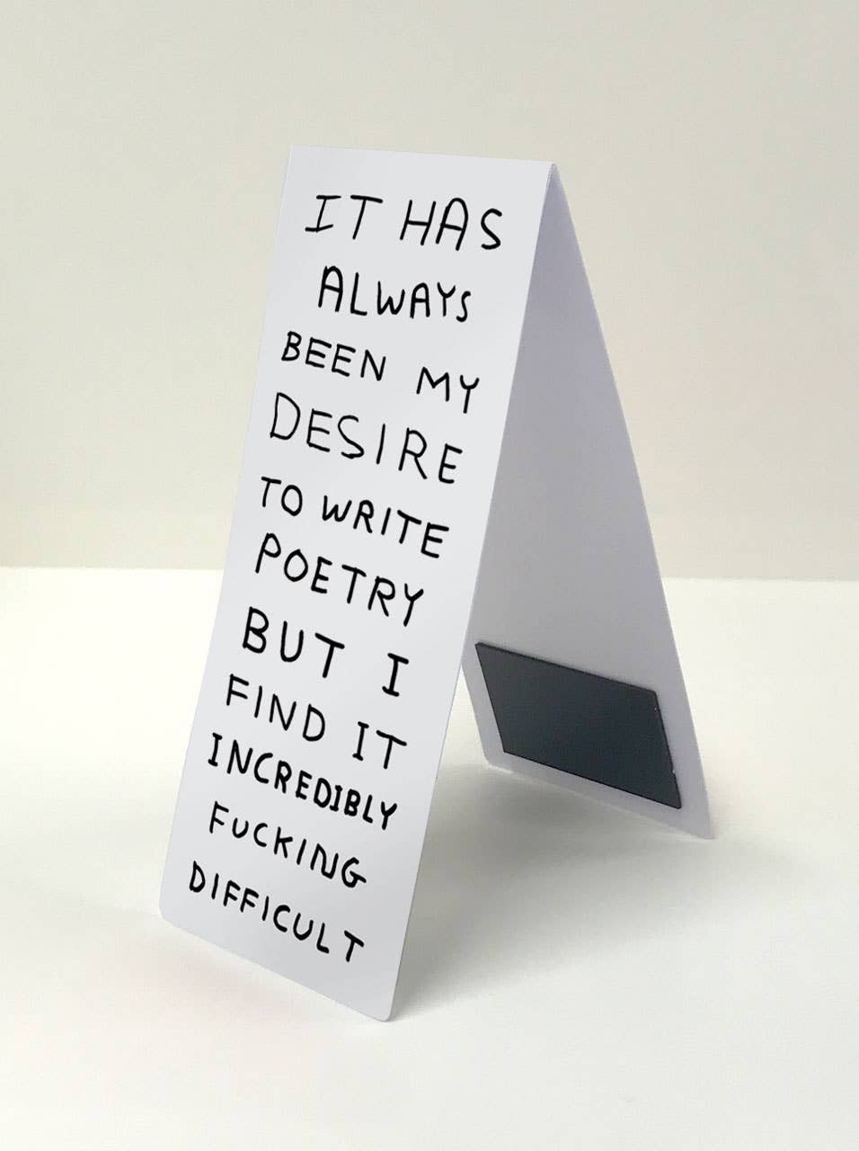 Funny Gift - David Shrigley Magnetic Bookmark - Write Poetry