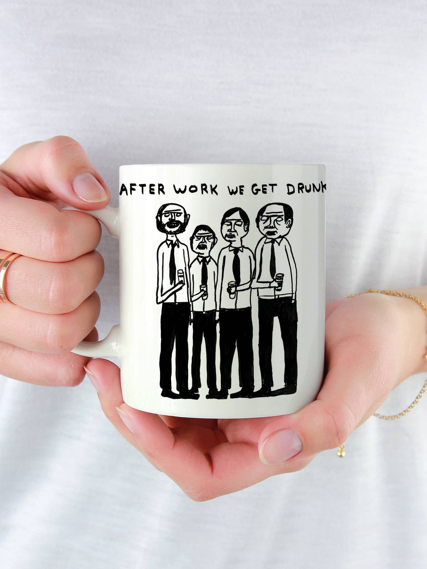 Funny Gift David Shrigley Mug - After Work Get Drunk