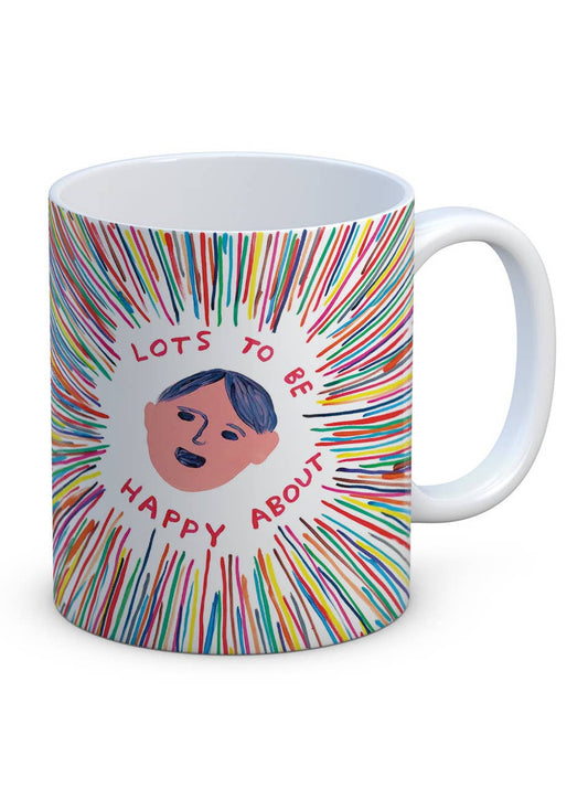 Funny Gift David Shrigley Mug - Lot's To Be Happy About