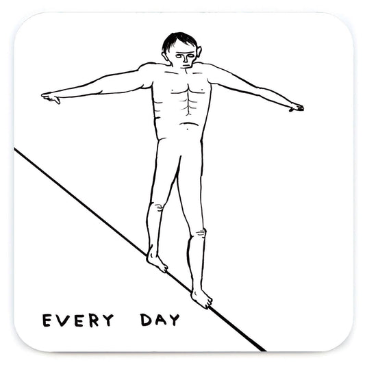 Funny Gift - Everyday Tightrope Coaster by David Shrigley