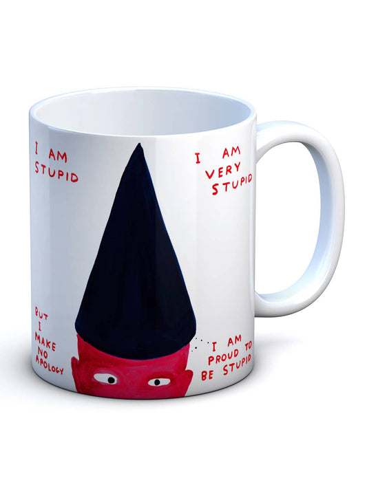 Funny Gift - I Am Stupid Mug by David Shrigley