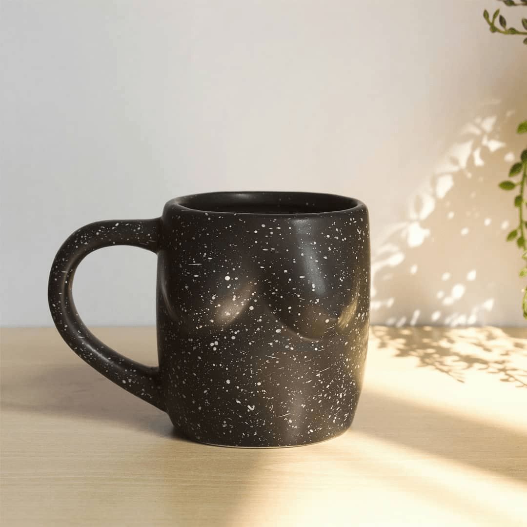 Helio Ferretti Body Shapes Boobs Round Mug - Black