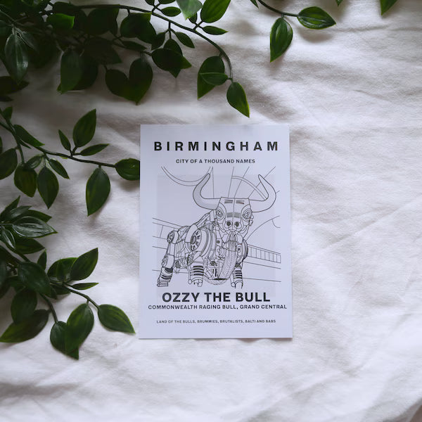 Ozzy The Bull Birmingham Postcard