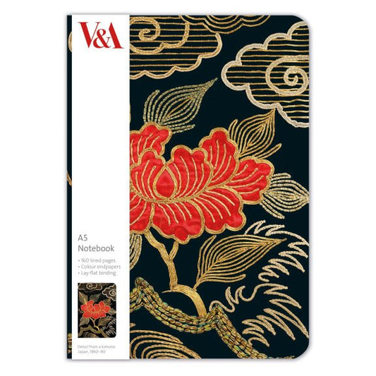 Kimono Flower Luxury A5 Notebook- V&A