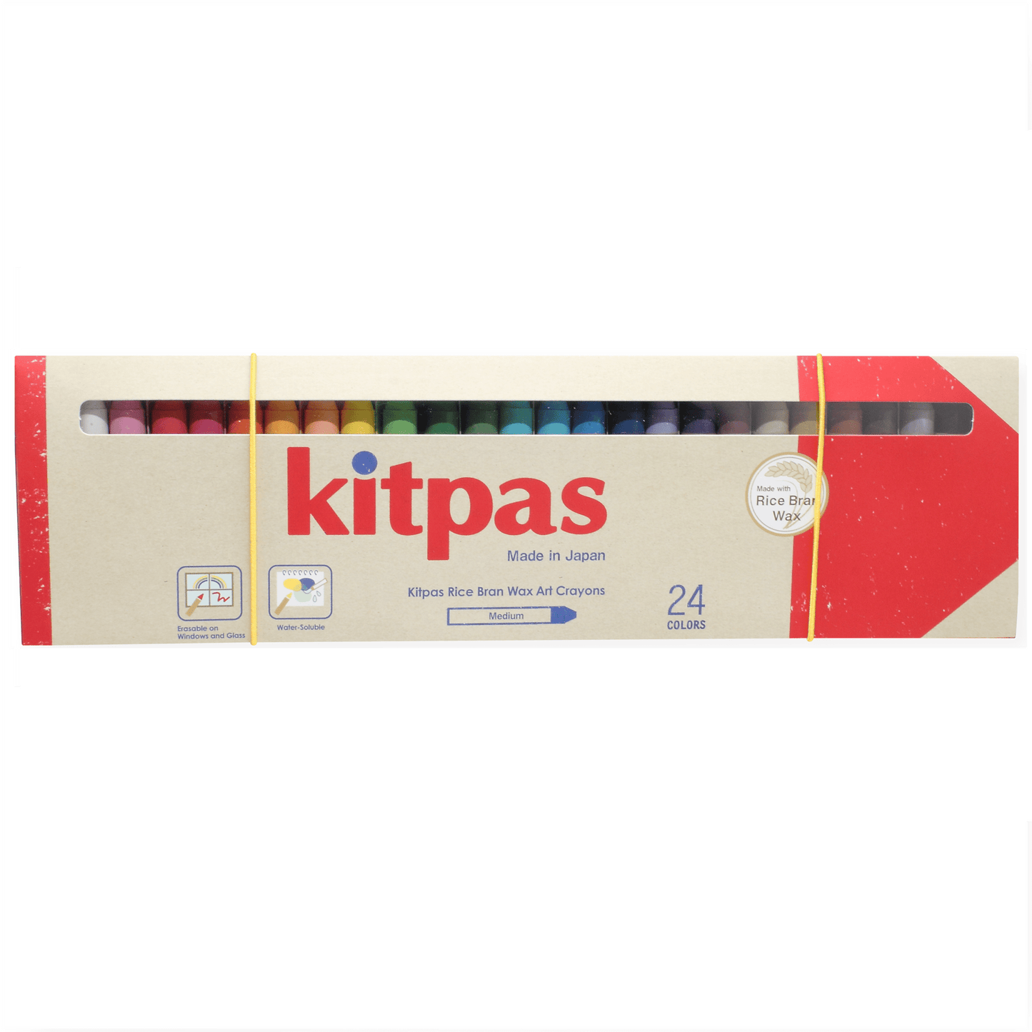 Kitpas Rice Bran Wax Crayons 24 Colours