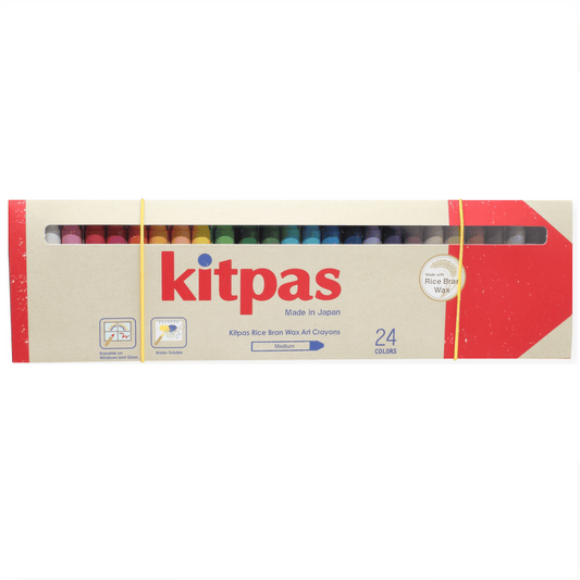 Kitpas Rice Bran Wax Crayons 24 Colours