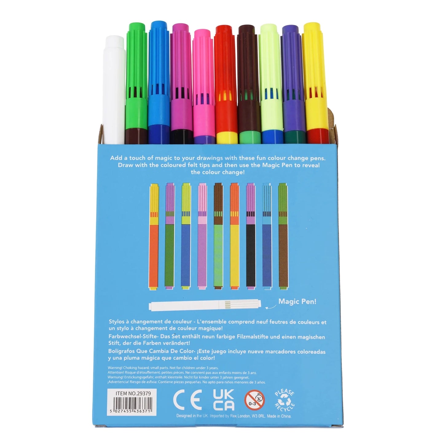 Magic colour change pens
