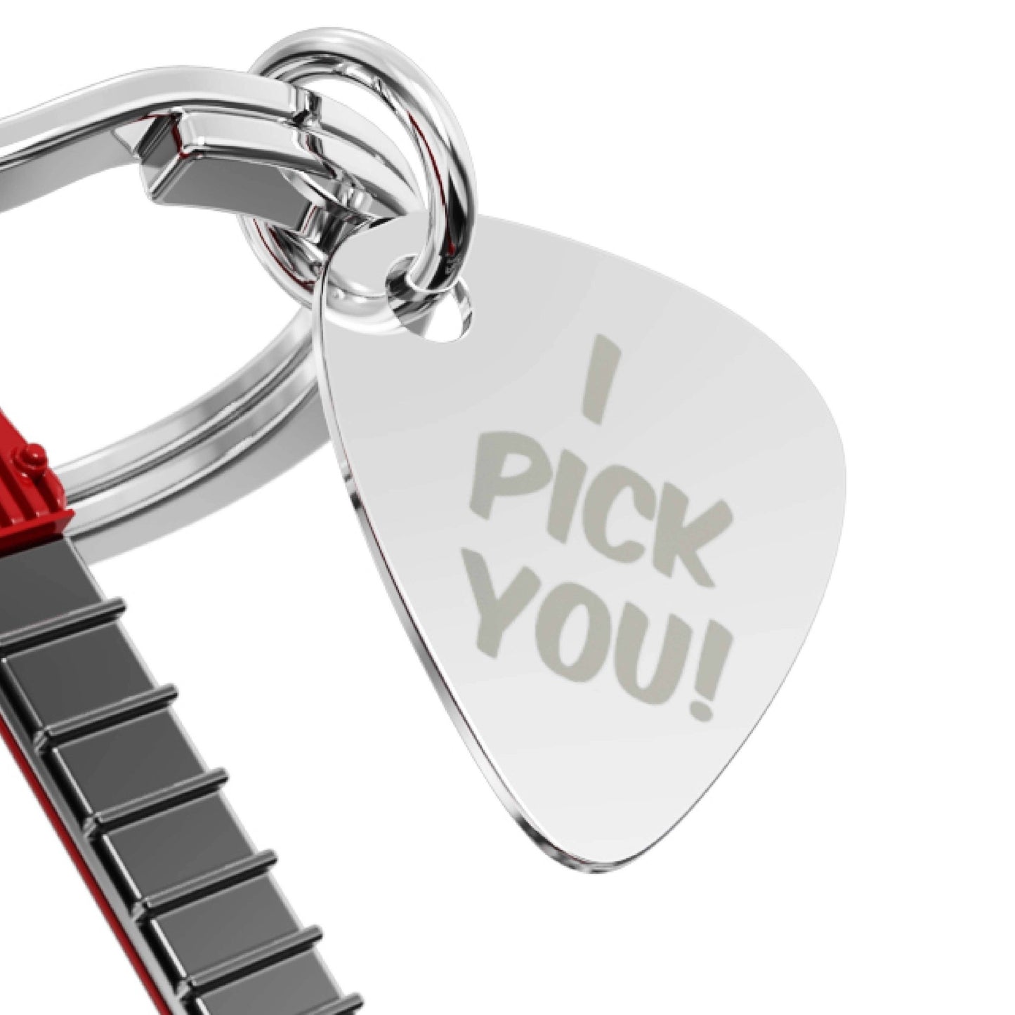 Metalmorphose Keyring Red Electric Guitar with Pick Keyring