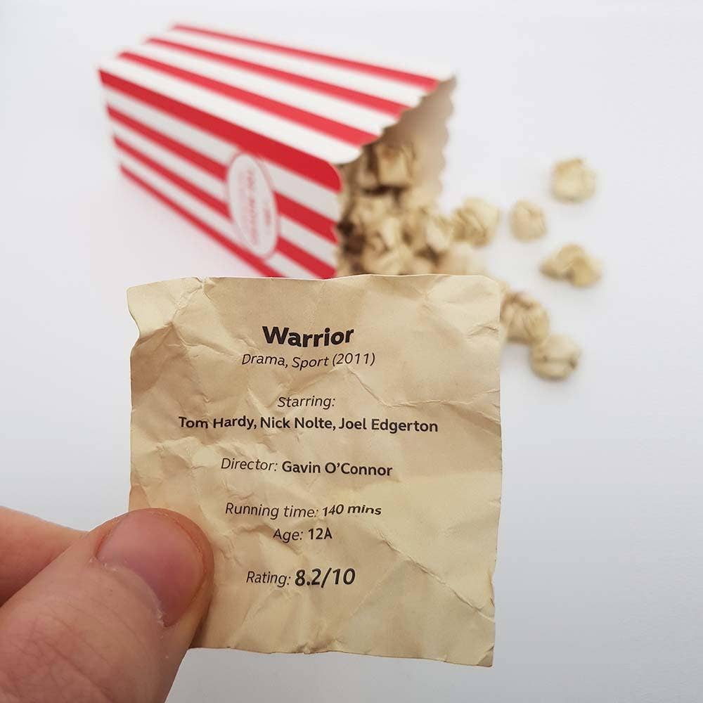 Movie Popcorn Bucket List | Gift for Movie Lovers