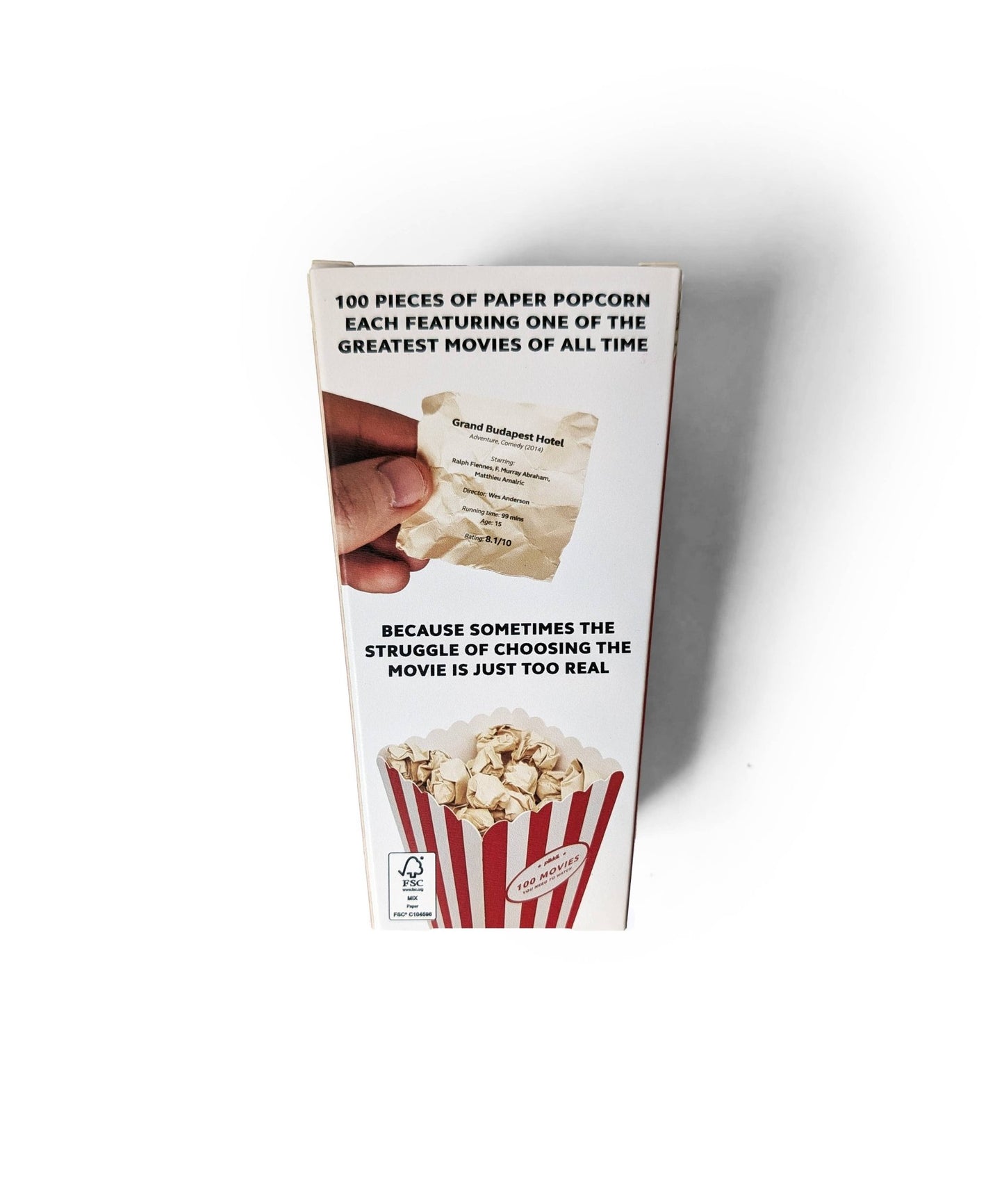 Movie Popcorn Bucket List | Gift for Movie Lovers