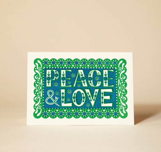 Peace & Love Christmas Card 