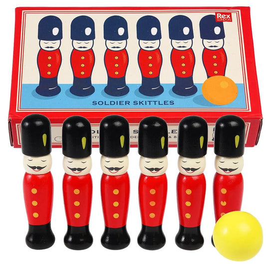 Soldier skittles wooden toy