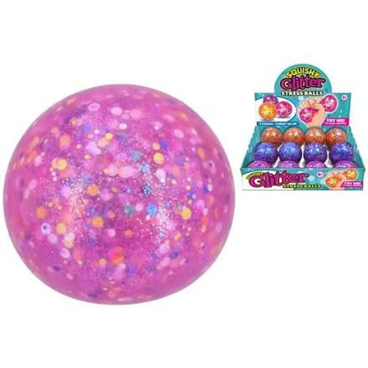Squishy Glitter Stress Ball 65mm