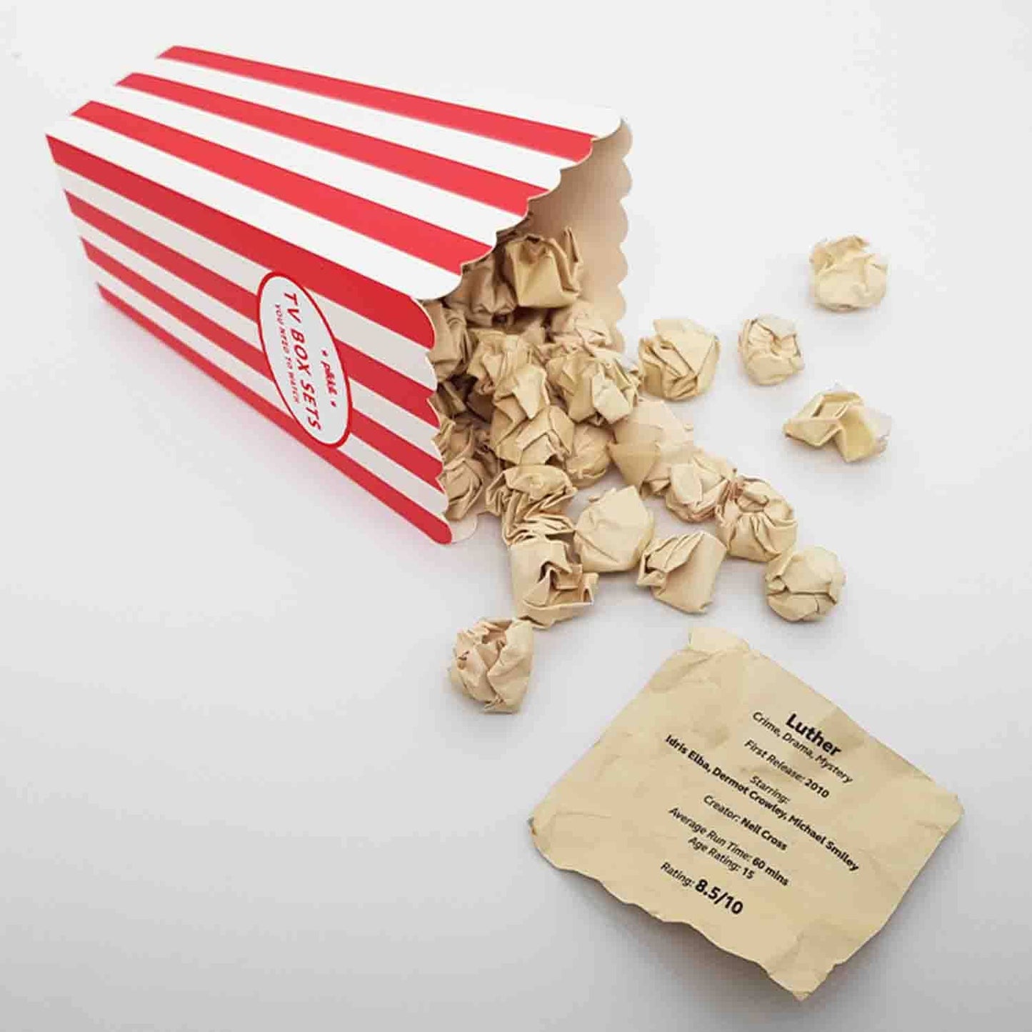 TV Box Set Popcorn Bucket List | TV Lovers Gift