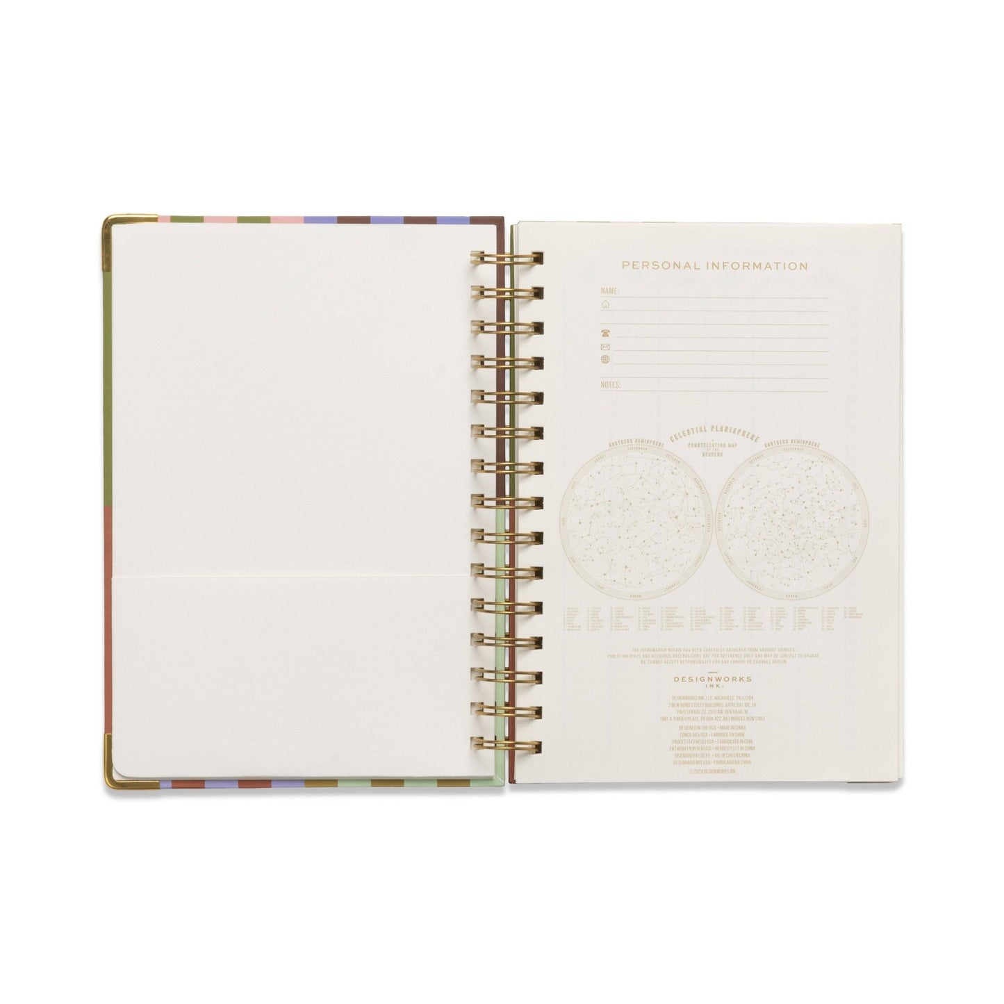 Undated 13 Month Perpetual Planner - Bold Stripe