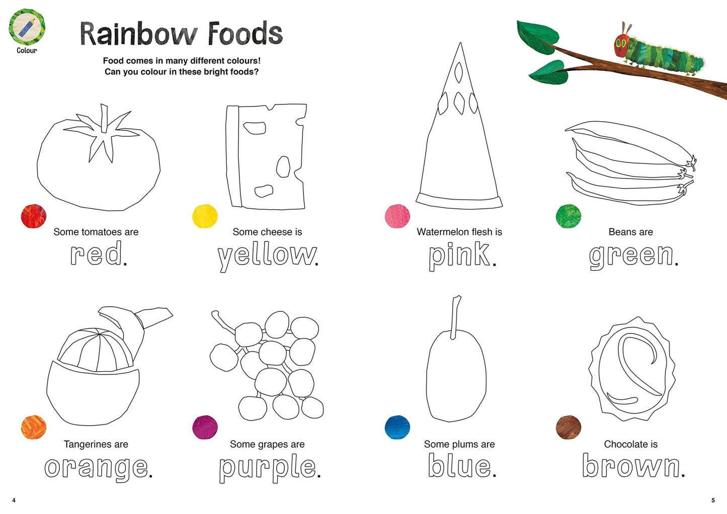 VERY HUNGRY CATERPILLARS FEAST STICKER AND COLOURING by Eric Carle