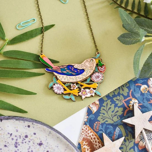 William Morris Strawberry Theif Necklace