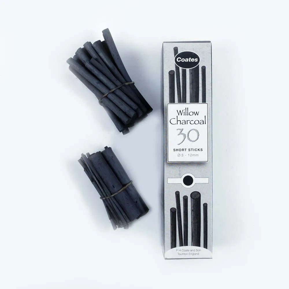 Willow Charcoal, Short Stick Pack, 30 Stick Box