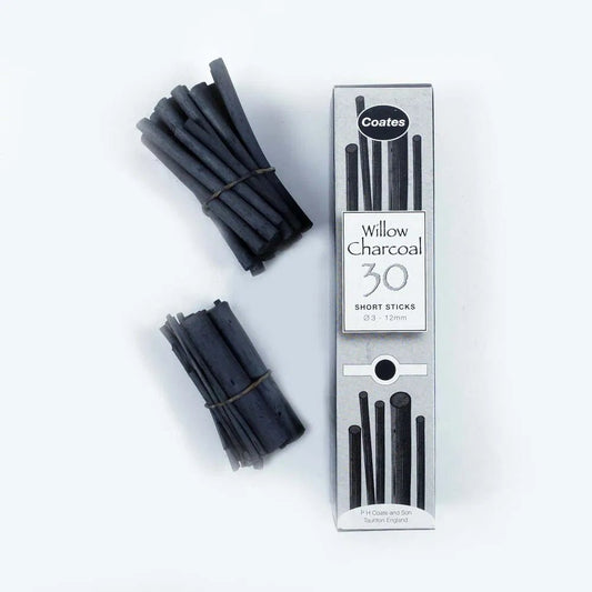 Willow Charcoal, Short Stick Pack, 30 Stick Box