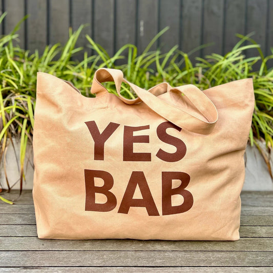 YES BAB giant caramel canvas bag