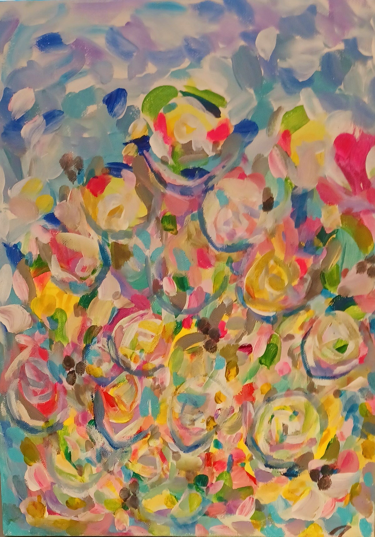 White Roses by Syama Mahmood