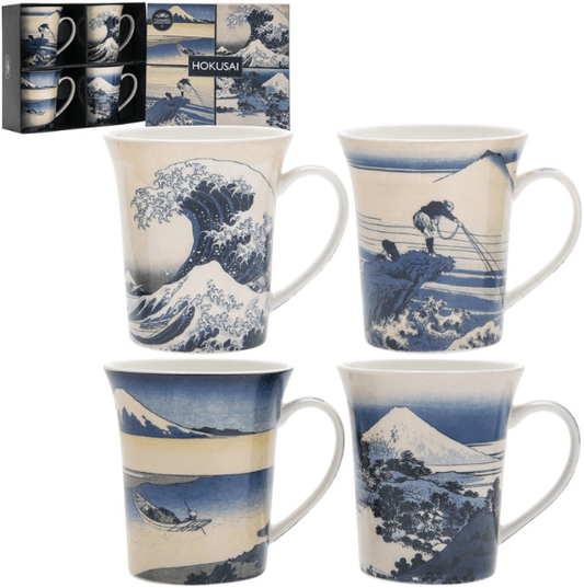 Fuji Wave Hokusai Mugs (Set of 4)