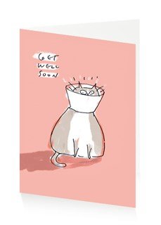 Get Well Soon Cone Cat