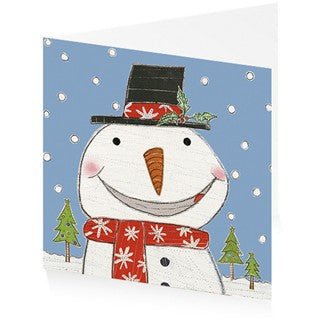Happy Smiley Snowman - Christmas Card