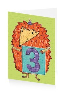 Harriet hedgehog is three