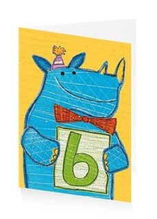 Rose the rhino is six