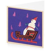 Snowman on a Sleigh - Pack of 5