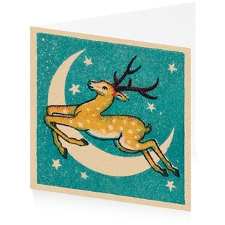 The Deer and the Moon - Christmas Card