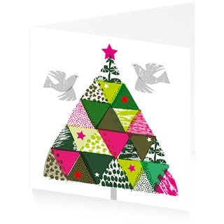 Xmas Tree of Many Colours - Christmas Card
